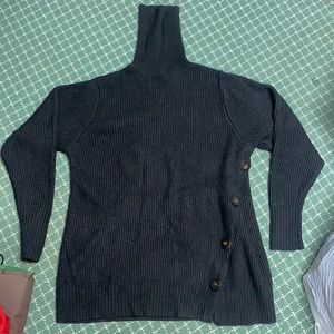Black turtleneck sweater